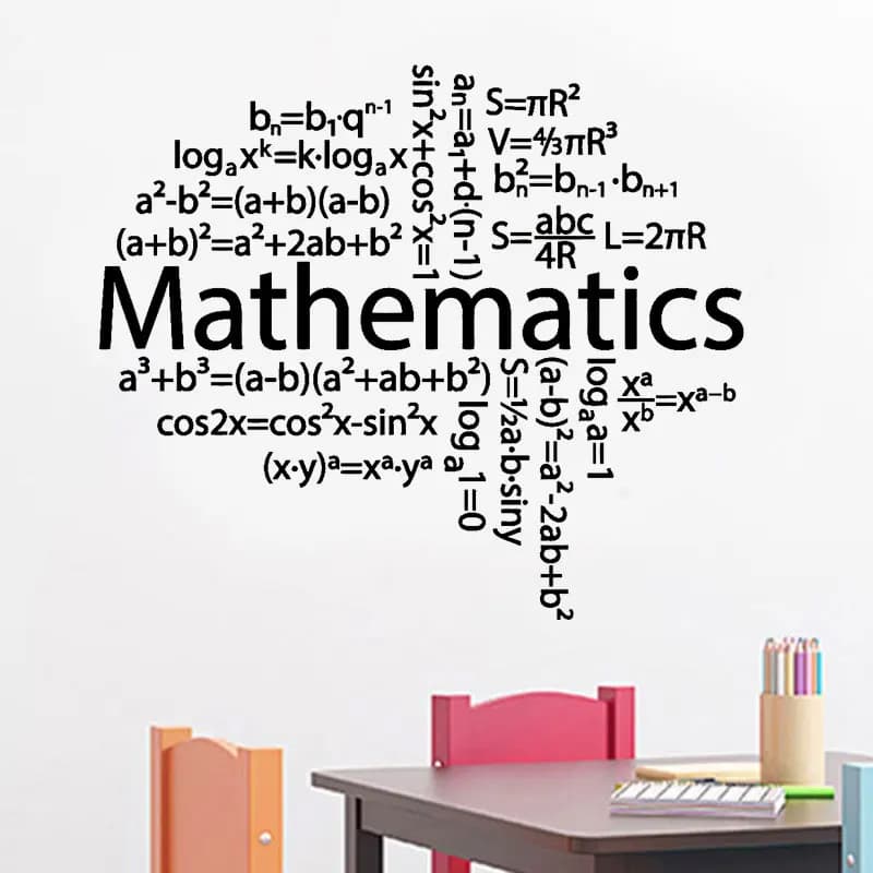 Mathematics Math Formula School Classroom Wall Stickers Vinyl Home Decor For Teenager Room Bedroom Decals Removable Mural S137
