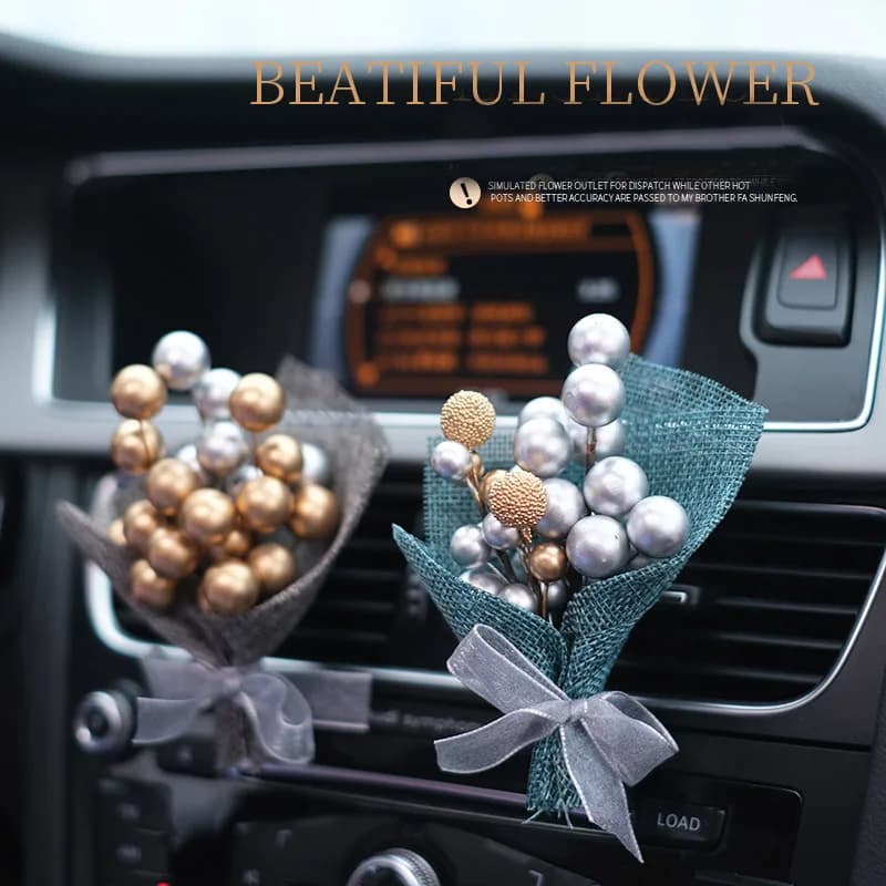 Trendy Creative Bouquet Car Air Freshener Car Air Conditioning Outlet Perfume Clip Fragrance Diffuser Auto Decoration Accessorie