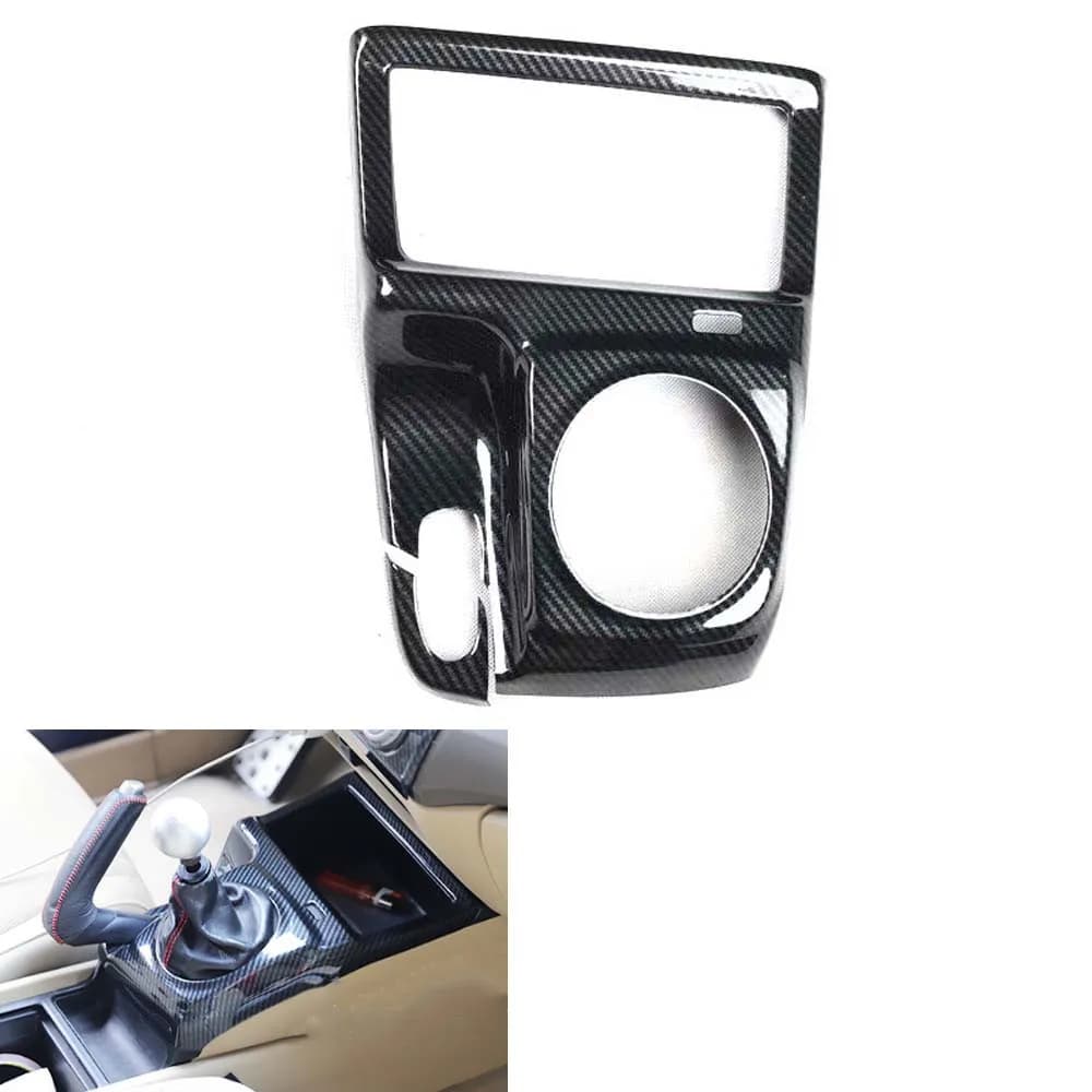 ABS Carbon Fiber Style Car Accessories For Honda Civic 8th 2006 2007 2008 2009 2010 2011 Car MT Gear Shift Box Panel Cover Trim
