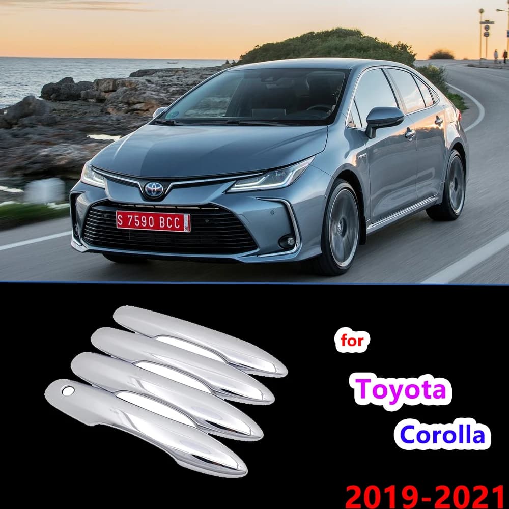 Chrome Handles Cover Trim for Toyota Corolla Auris E210 2019 2020 2021 Car Accessories Stickers Auto Styling Handle 210