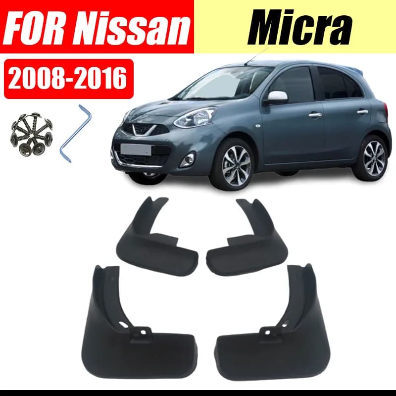 Mud flaps For Micra 2008-2016 mudguards Fender Micra Mud flap splash Guard Fenders Car accessories auto styline Front Rear 4 pcs