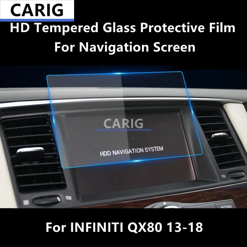 For INFINITI QX80 13-18 Navigation Screen HD Tempered Glass Protective Film Anti-scratch Repair Film Accessorie Refit