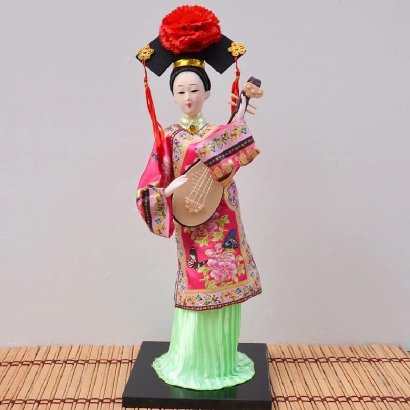 Beijing Feature Customized Silky Doll 32CM Qing Palace Forbidden City Featured Handicraft Folk Craft Decoration Ornament
