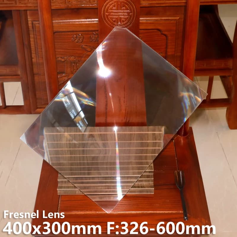 Fresnel lens 400x300mm F326mm large size 19.7" 3 focal lengths Solar energy Field fires Spotlight High temperature Customizable