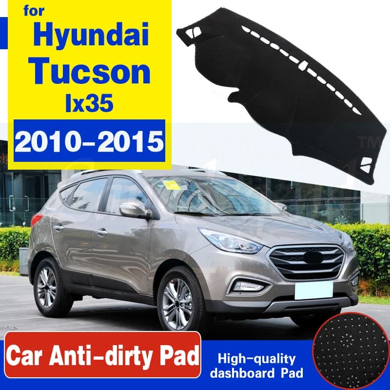 For Hyundai IX35 Tucson 2010-2015 Left Hand Drive Car Dashboard Covers Mat Shade Cushion Pad Carpets Accessories