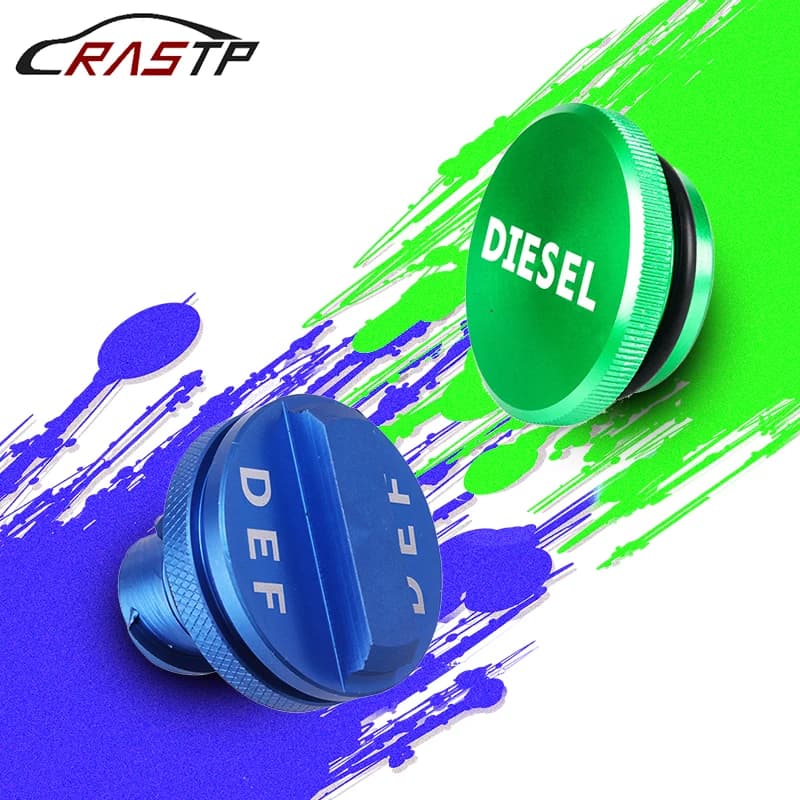 RASTP-1 SET Aluminum Magnetic Dodge Ram Diesel Fuel Cap+DEF Cap For Dodge Ram 1500 2500 3500 Diesel RS-CAP016