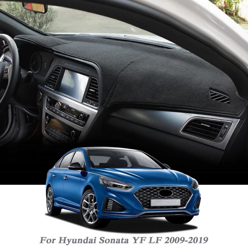 Car Styling Dashboard Avoid Light Pad Instrument Platform Cover Mats Rose For Hyundai Sonata YF LF 2009-2019 LHD&RHD Anti-dust