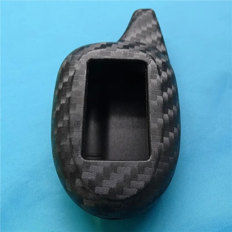 Car Key Case Cover Carbon Fiber Silicone For Scher-Khan Magicar 7 8 9 10 11 M101AS Two Way Car Alarm LCD Remote  Protector Cover