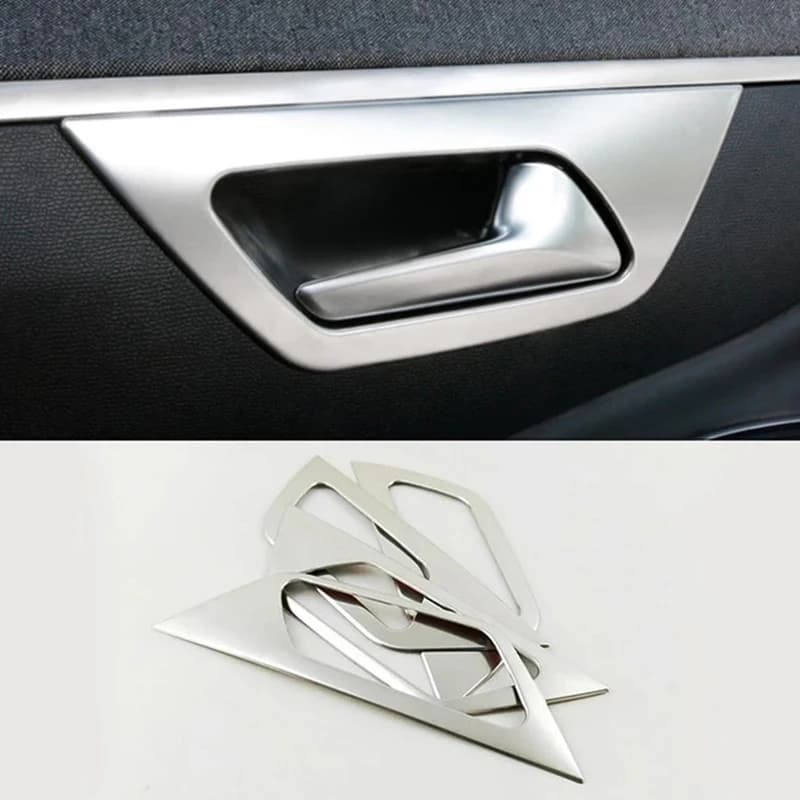 Stainless Steel Door Handle Bowl Cover Interior Decoration Trim For Peugeot 3008 GT 5008 2017 2018-2021 Car Accessories Styling