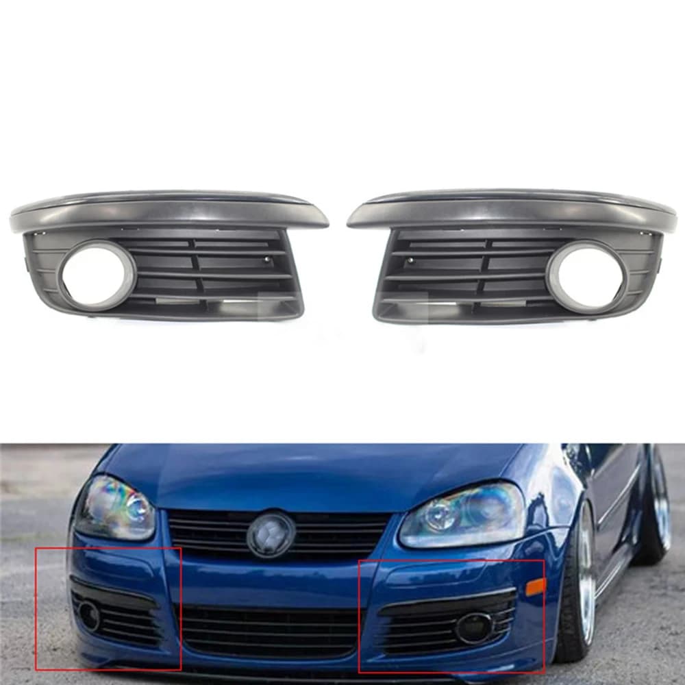 Fog Light Cover For VW Jetta MK5 Sedan 2006~2009 Fog Light Cover Vent Car Grille Auto Front Bumper Driving Lamp Cover