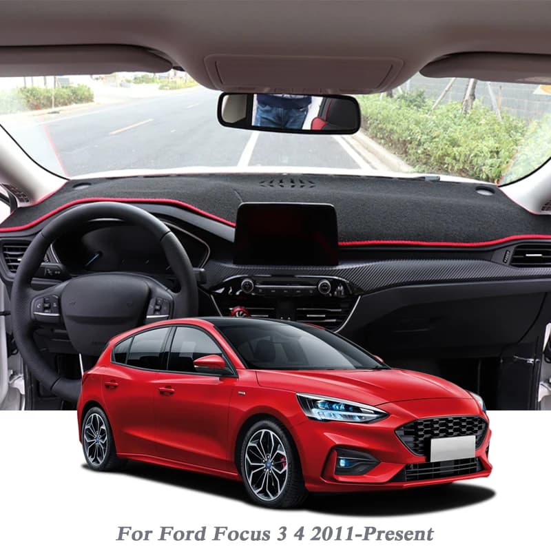 Car Styling Dashboard Avoid Light Pad Instrument Platform Cover Mats Rose For Ford Focus 3 4 2011-Present LHD&RHD Anti-dust