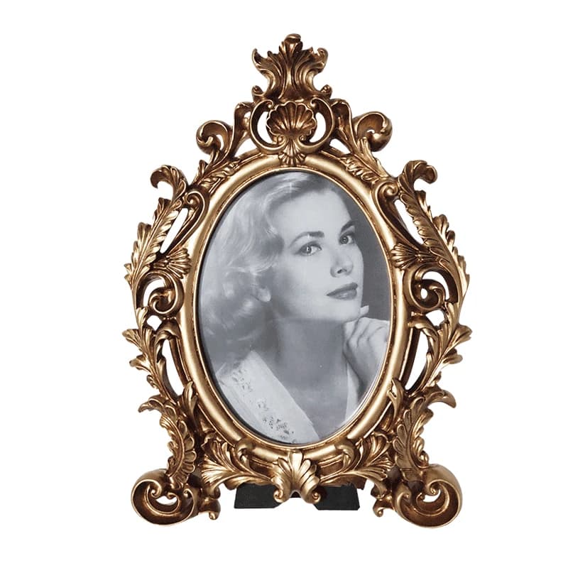 European Neoclassical Palace Wedding Shaped Wall Hanging Desktop Resin Photo Frame