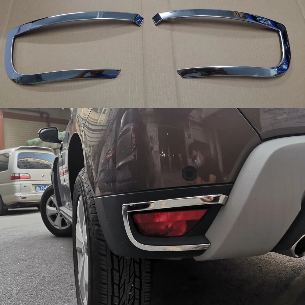 Stainless Steel Car Chrome Rear Tail Fog Llights Lamp Cover for Renault  Dacia Duster 2018-2023