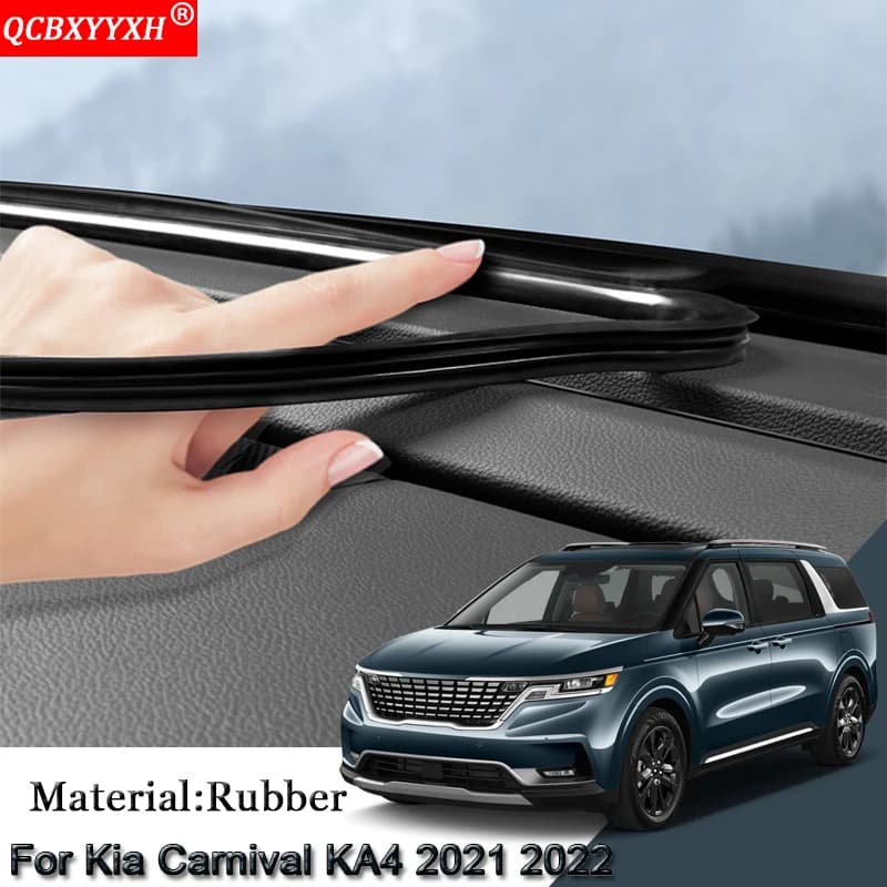 Rubber Car Anti-Noise Soundproof Dustproof Car Dashboard Windshield Sealing Strips Accessories For Kia Carnival KA4 2021 2022