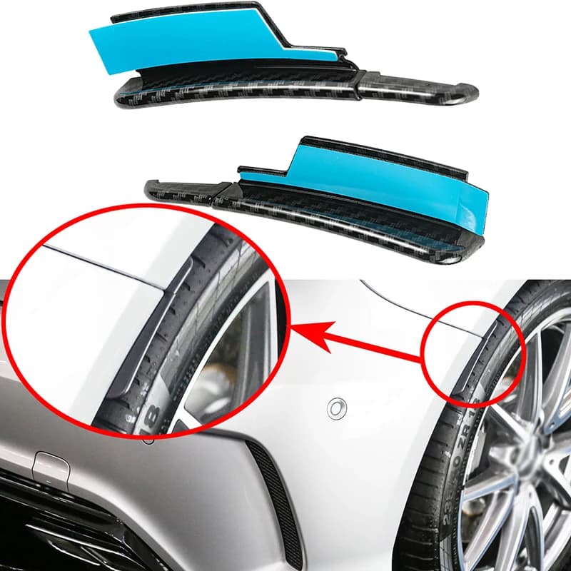For Benz W176 A160 A180 A200 A250 A45 AMG 2013-2019 Rear Bumper Trim Lip Spoiler Sticker Wheel Eyebrow Fender Canard Splitter