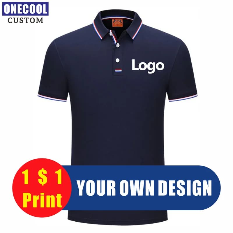 Casual Fashion Polo Shirt Custom Logo Printing Company Activity Work Clothes Text Picture Embroidery 6 Color Tops ONECOOL S-4XL