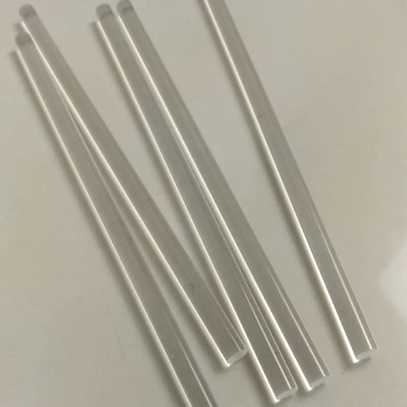 2mm to 100mm High Purity Silica Quartz Rod Solid Glass Bar for Smelting Casting Scientific Research Customize Service