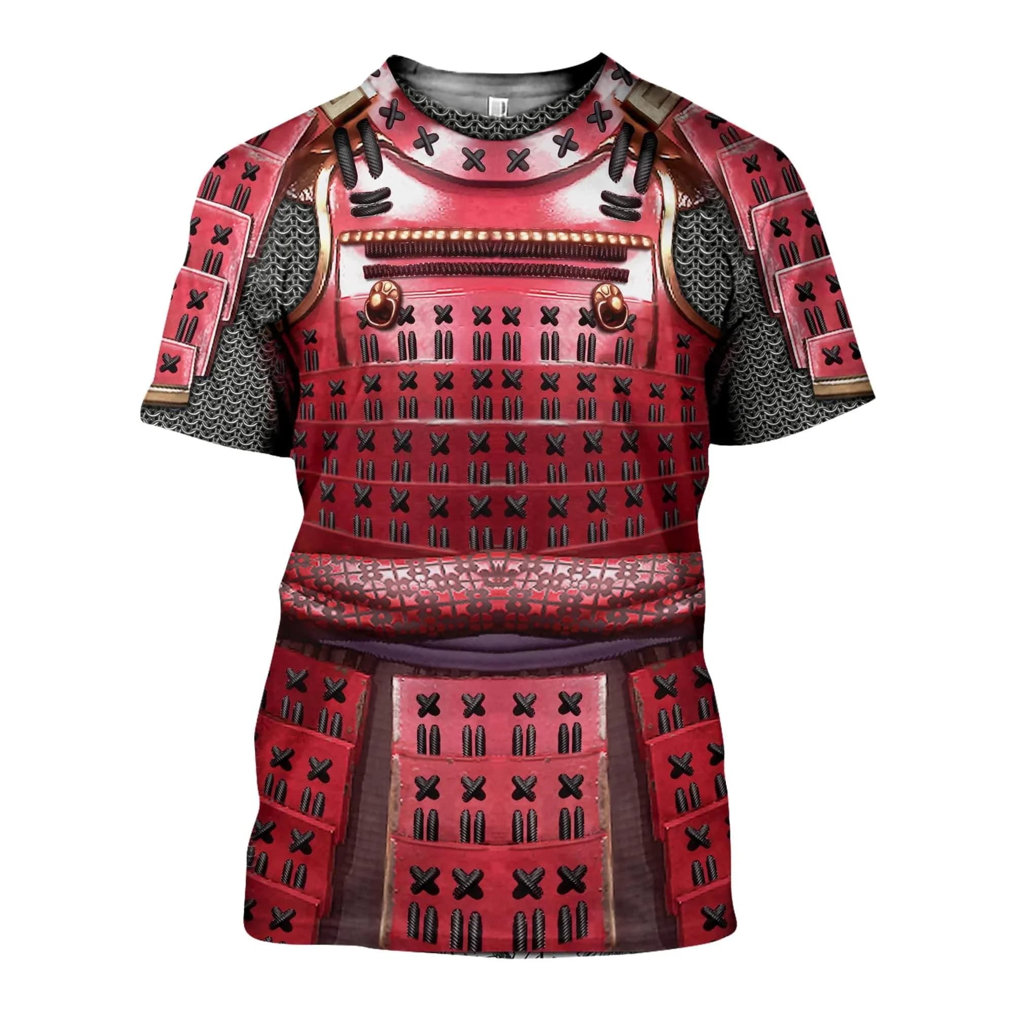 2020 New summer T shirts 3D Printed Samurai Armor Men Harajuku Fashion Short sleeve shirt street Casual Unisex T-shirt top