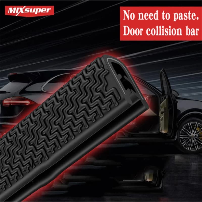 Universal 5 Meter U Type Door Seal Car Sound Insulation Car Door Sealing Strip Rubber Weatherstrip Edge Trim Noise Anti-Collisio