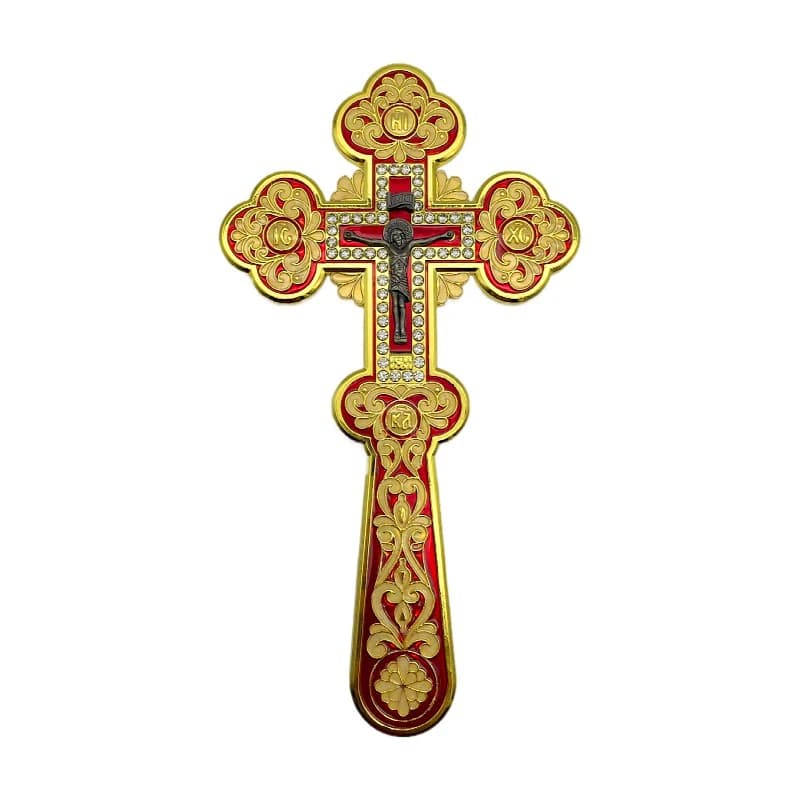 HTISOK Jesus Crucifix Orthodox Cross Church Decoration Christian Decor Russian Orthodox Wall Cross Church Supplies