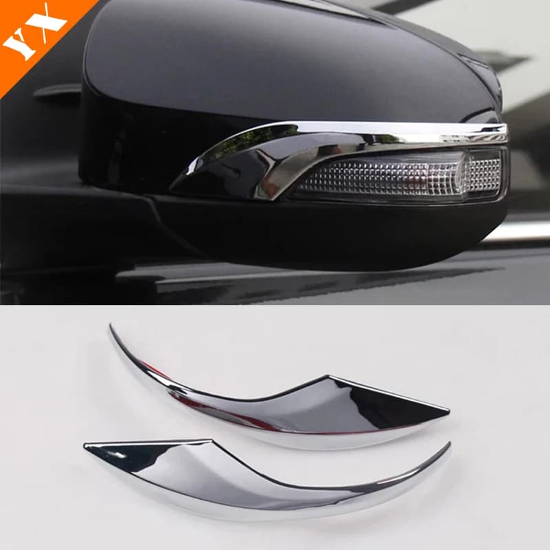 for Toyota Corolla Altis E170 accessories 2014-2017 ABS Chrome Car Side Door Rear View Mirror strips Cover Trim 2pcs