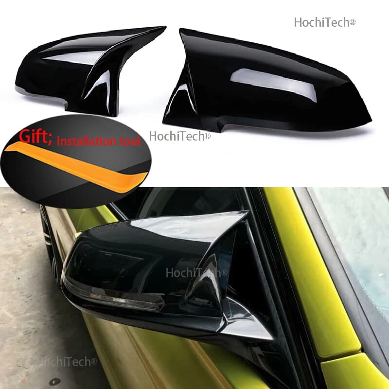 For BMW X Series X1 E84 2013 - 2015 Black Car Rearview Mirror Cover Carbon Fiber Pattern Rearview Mirror Cover Mirror Decoration