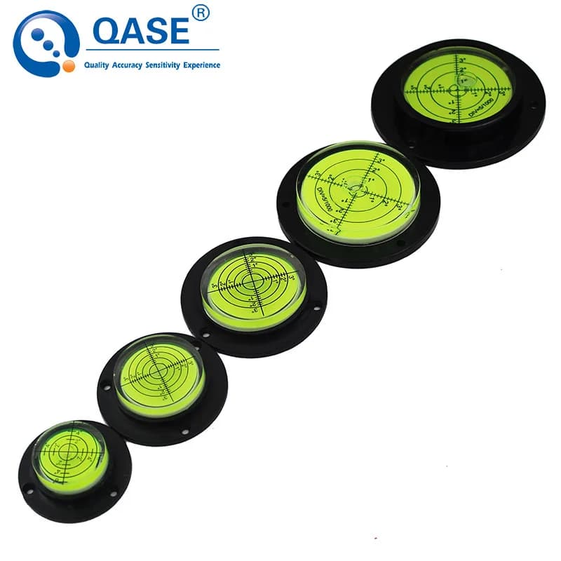 QASE Round Spirit Level Bubble Leveler with Mounting Holes Diameter 50mm-100mm Factory Direct Sales Customizable in Bulk