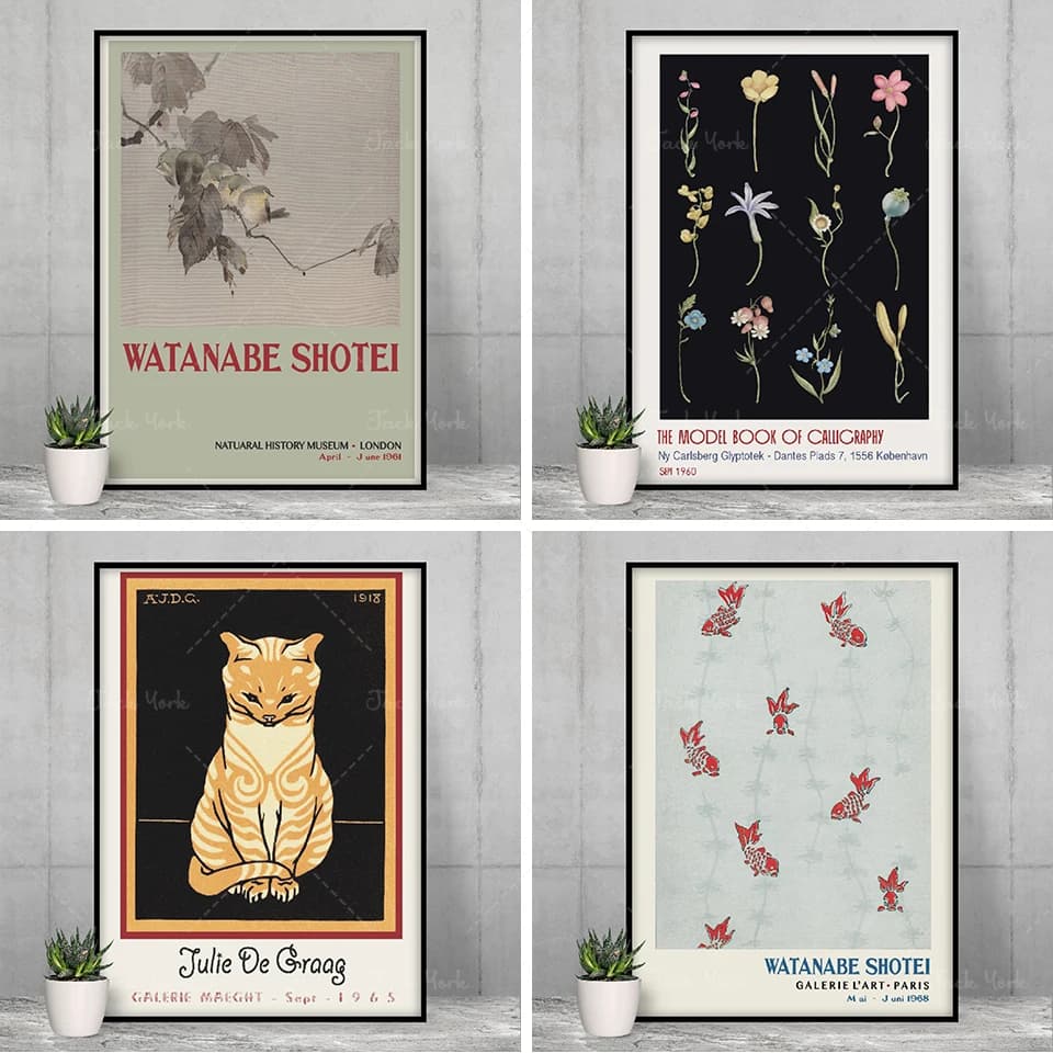 JULIE DE GRAGG 1965,Cat poster,Animal art poster,Gallery poster,Vintage poster,Fine art poster