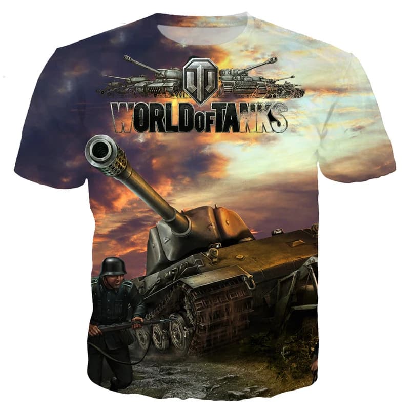 Fashion Mens t shirt Popular game World Of Tanks Print tshirts summer streetwear casual t-shirt style-1 Drop shipping