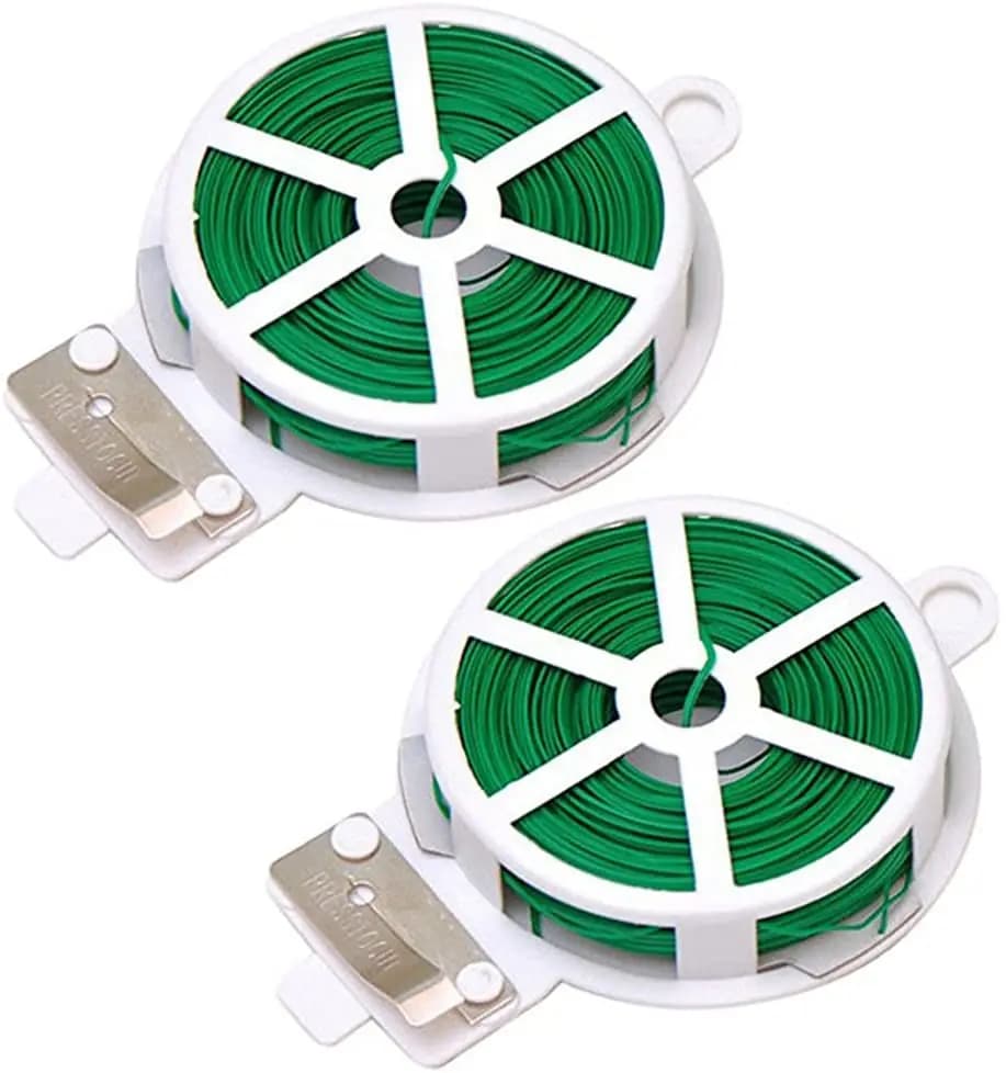 100Ft 30 Meters Garden Tool Plant Twist Tie Roll Spool Dispenser with Cutter Gardening Plant Training Wire Cable Snack Tie
