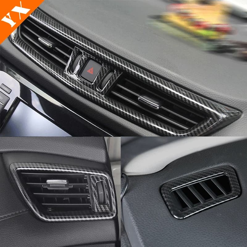 LHD For Nissan Qashqai J11 2014-2020 AC Vent trim Cover Accessories Left Right Middle Outlet Air Conditioning ABS Carbon