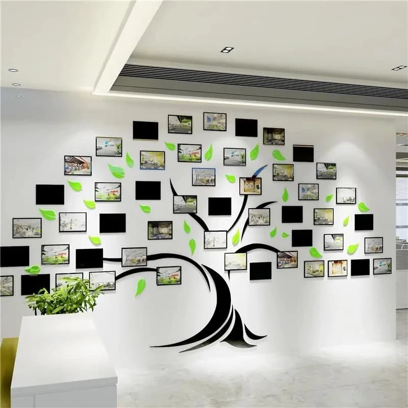 High Quality Acrylic 3D Three-dimensional Wall Sticker Home Hotel Background Wall Photo Frame Office School Decor Wall Sticker