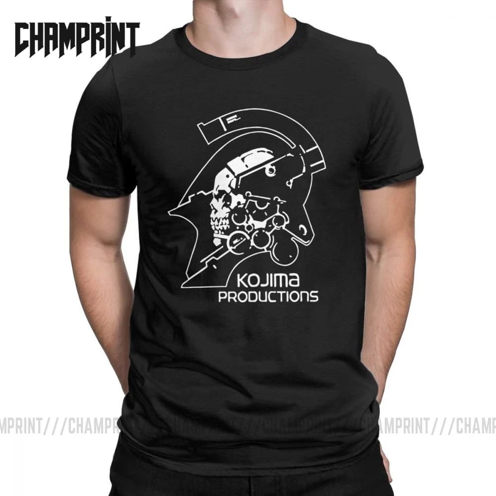 Men's Metal Gear Kojima Productions T Shirts MGS Hideo Kojima T-Shirt Death Stranding Cotton Tops Short Sleeve Tees Printed
