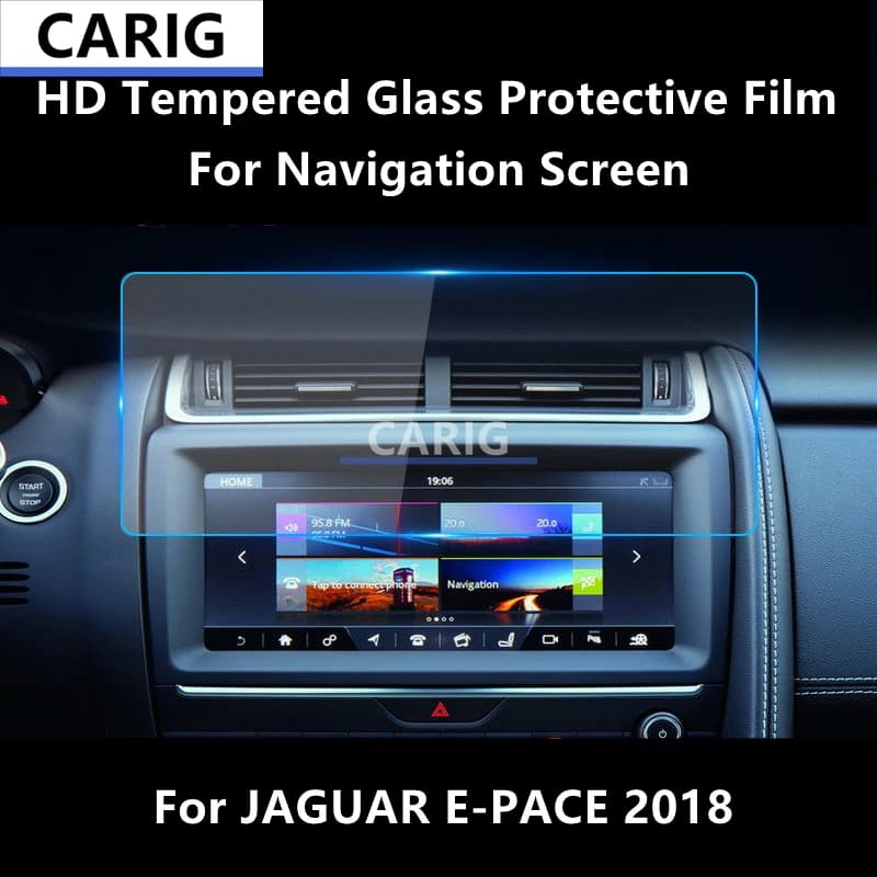 For JAGUAR E-PACE 2018 Navigation Screen HD Tempered Glass Protective Film Anti-scratch Repair Film Accessorie Refit