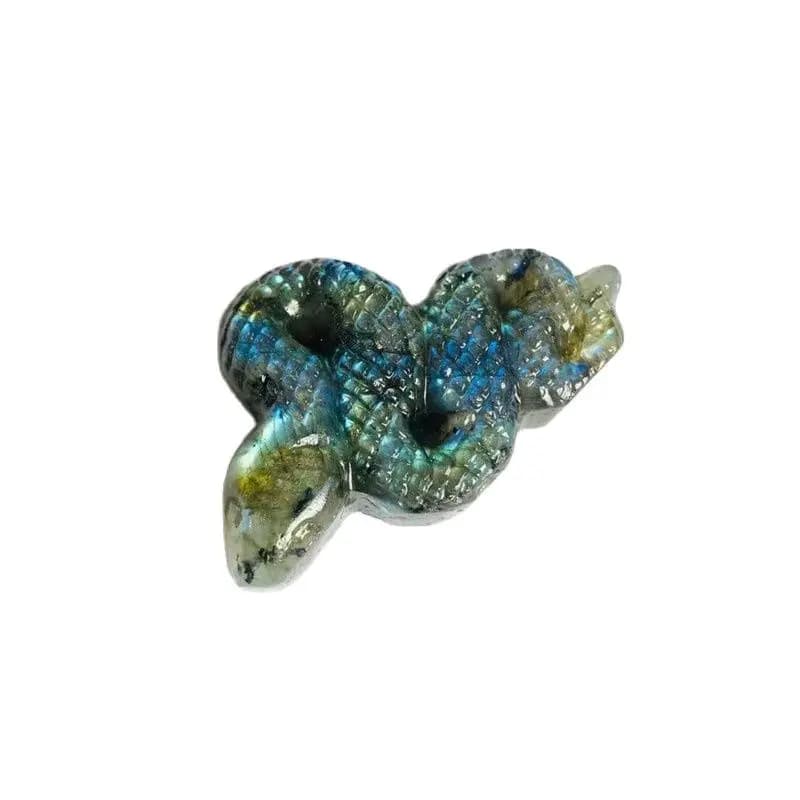 New arrivals natural carving animal labradorite snake spiritual healing products for sale