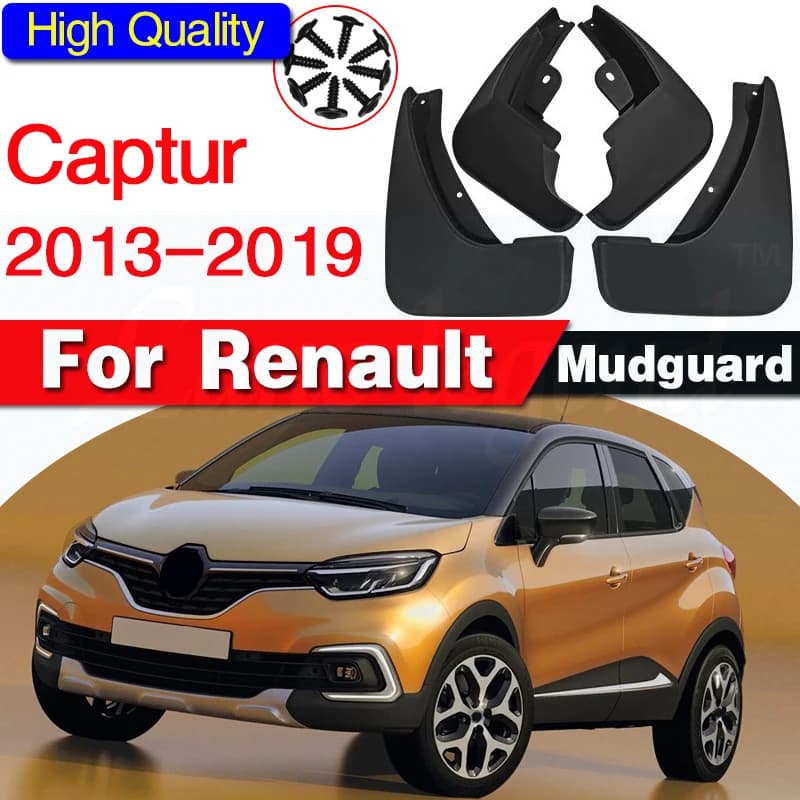 Set Molded Mud Flaps For Renault Captur Samsung QM3 2013-2019 Mudflaps Splash Guards Mud Flap Mudguards Fender Front Rear
