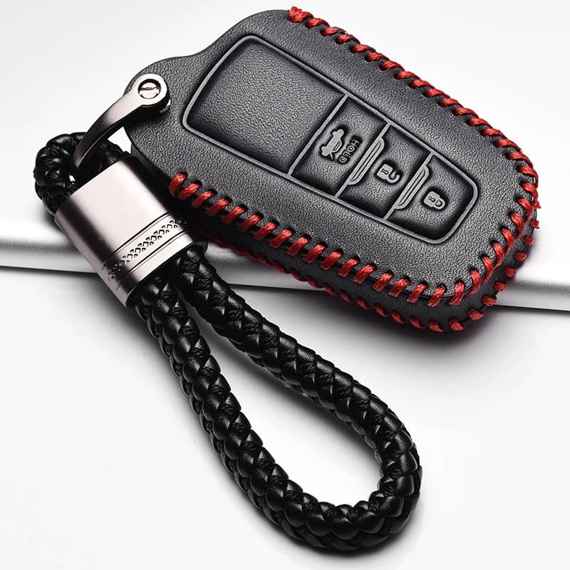 Top Layer Leather Car Key Cover Key case For Toyota Camry Prado 2017 2018 CHR Prius Corolla RAV4 camry 2018 se Remote Key Shell