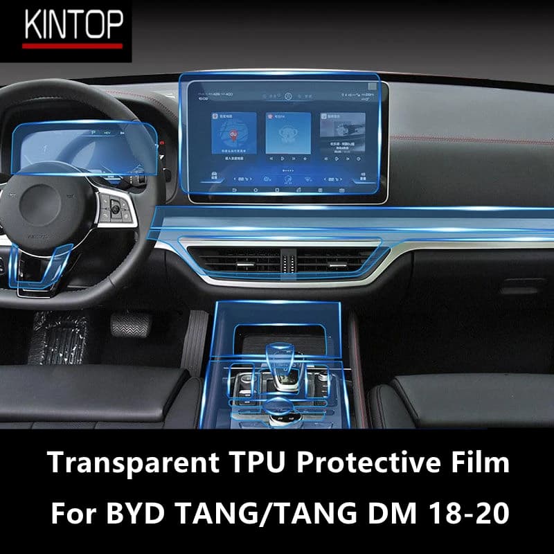 For BYD TANG/TANG DM 18-20 Car Interior Center Console Transparent TPU Protective Film Anti-scratch Repair Film AccessoriesRefit