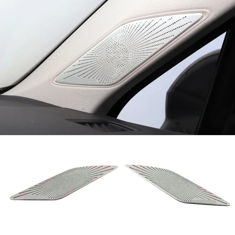 For VW Volkswagen Touareg CR7 2017- 2024  Car A Column Loudspeaker Decoration Door Horn Cover Speaker Net Protection Styling