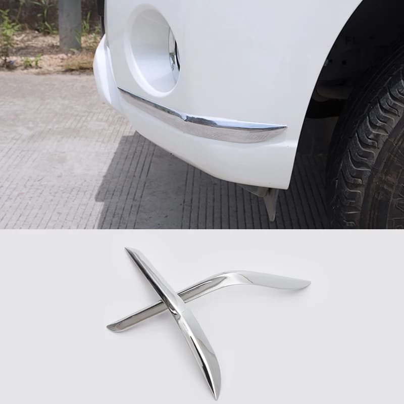 For Toyota Land Cruiser Prado LC150 FJ150 Accessories 2014-2017 ABS Chrome Front Bumper Guard Trim Cover