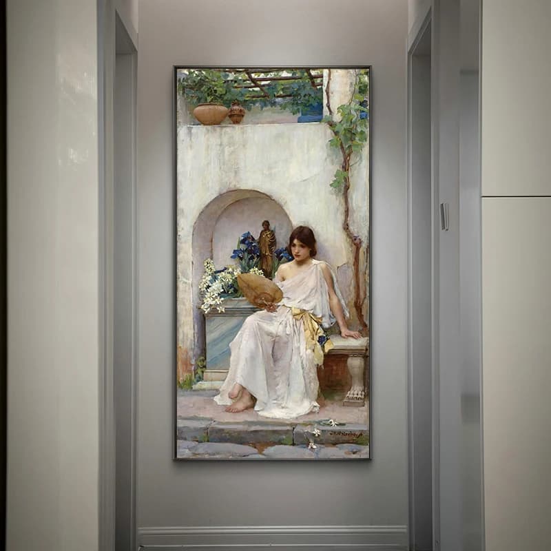 John William Waterhouse《The Toilet, 1889》Canvas oil painting Artwork Poster Picture Modern Wall Art decor Home Decoration