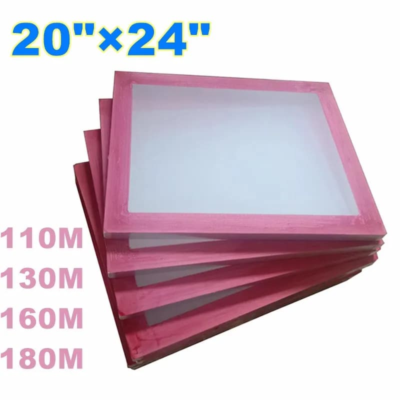 6 Pcs -20" x 24"Aluminum Screen Printing Frame With 110M/130M/160M/180M Mesh