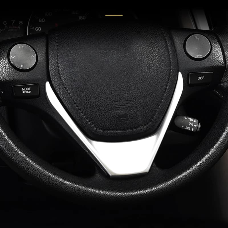 Fit For Toyota Corolla Accessories 2014-2016 ABS Matte Inner Steering Wheel Decoration Cover Trim Stiker Car styling