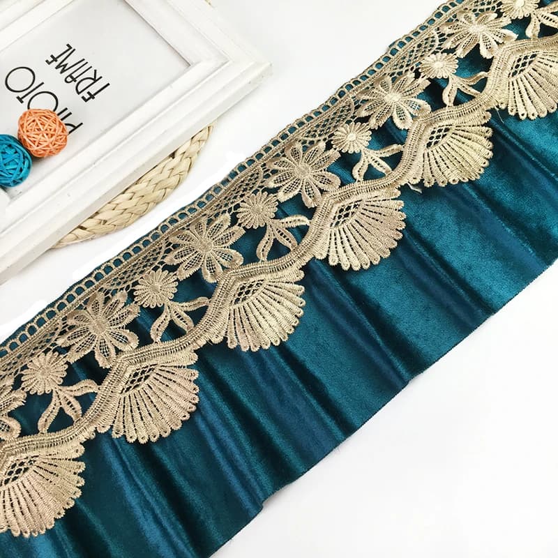 19 cm with flannel pleated sofa cushion water-soluble lace cushion skirt curtain lace accessories side cover side bedside