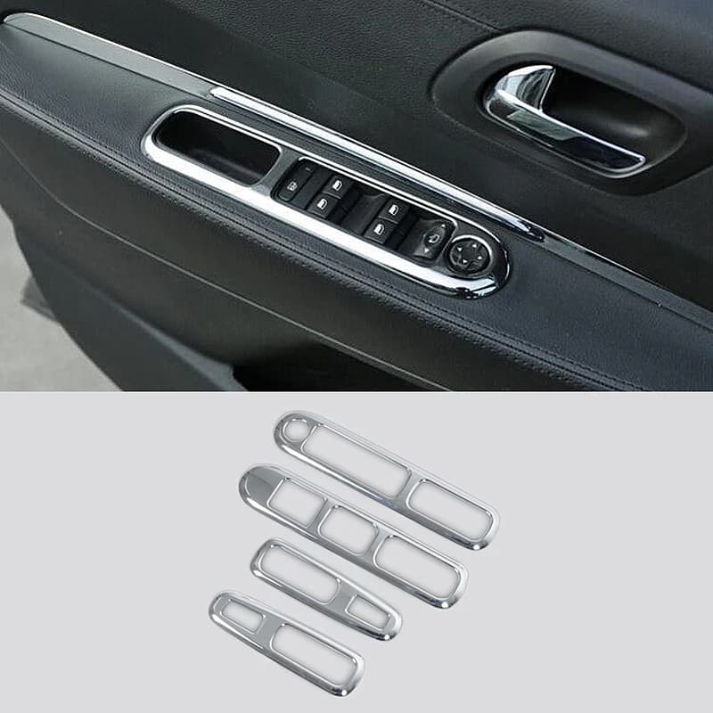 For Peugeot 3008 accessories 2009 -2015 ABS Chrome mirror Car door handle Armrest window lift switch button cover trim