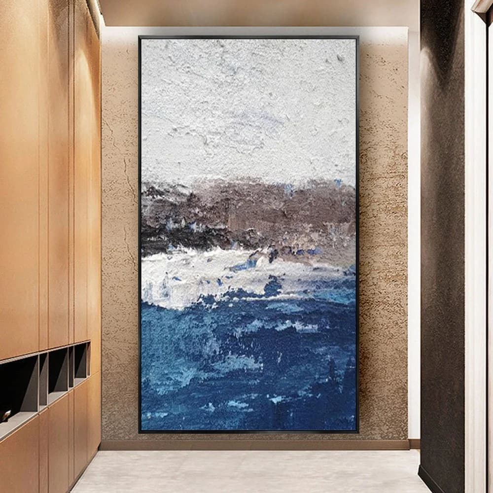 100%Nordic hand-painted abstract oil painting on canvas room decor Hanging pictures Large thick oil texture mural for home decor