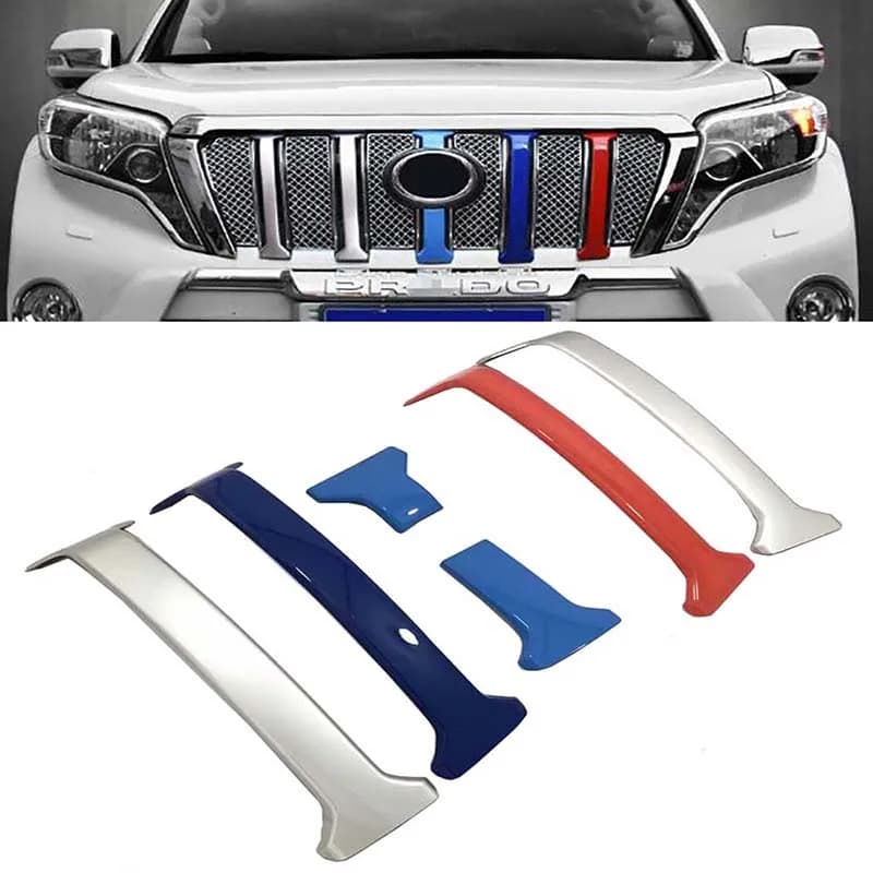 Car Front Grille Trims Bumper 3 Color For Toyota Land Cruiser Prado 150 LC150 FJ150 2014 2015 2016 2017 Accessories