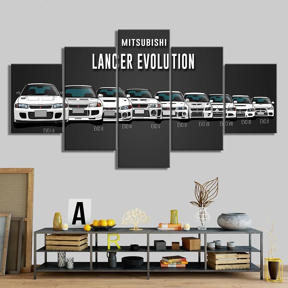 Canvas painting print modular artwork modern 5 pieces car picture home decorative wall art unique poster