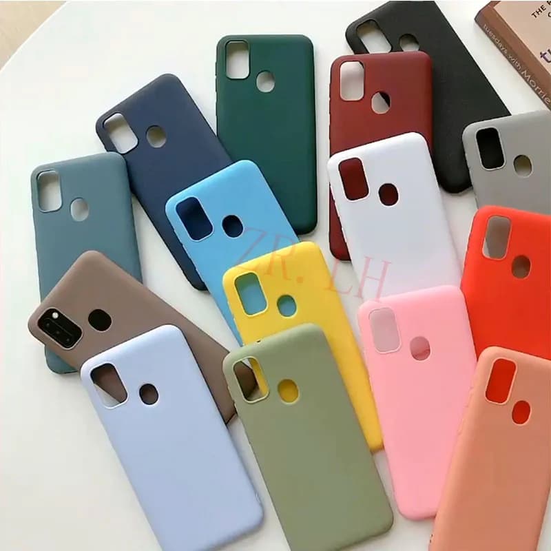 Silicone Case For Samsung Galaxy A55 A51 A52 A53 A54 5G Solid Candy  A50 A70 A72 S24 S23FE S22 S21 Uultra Cases Cover