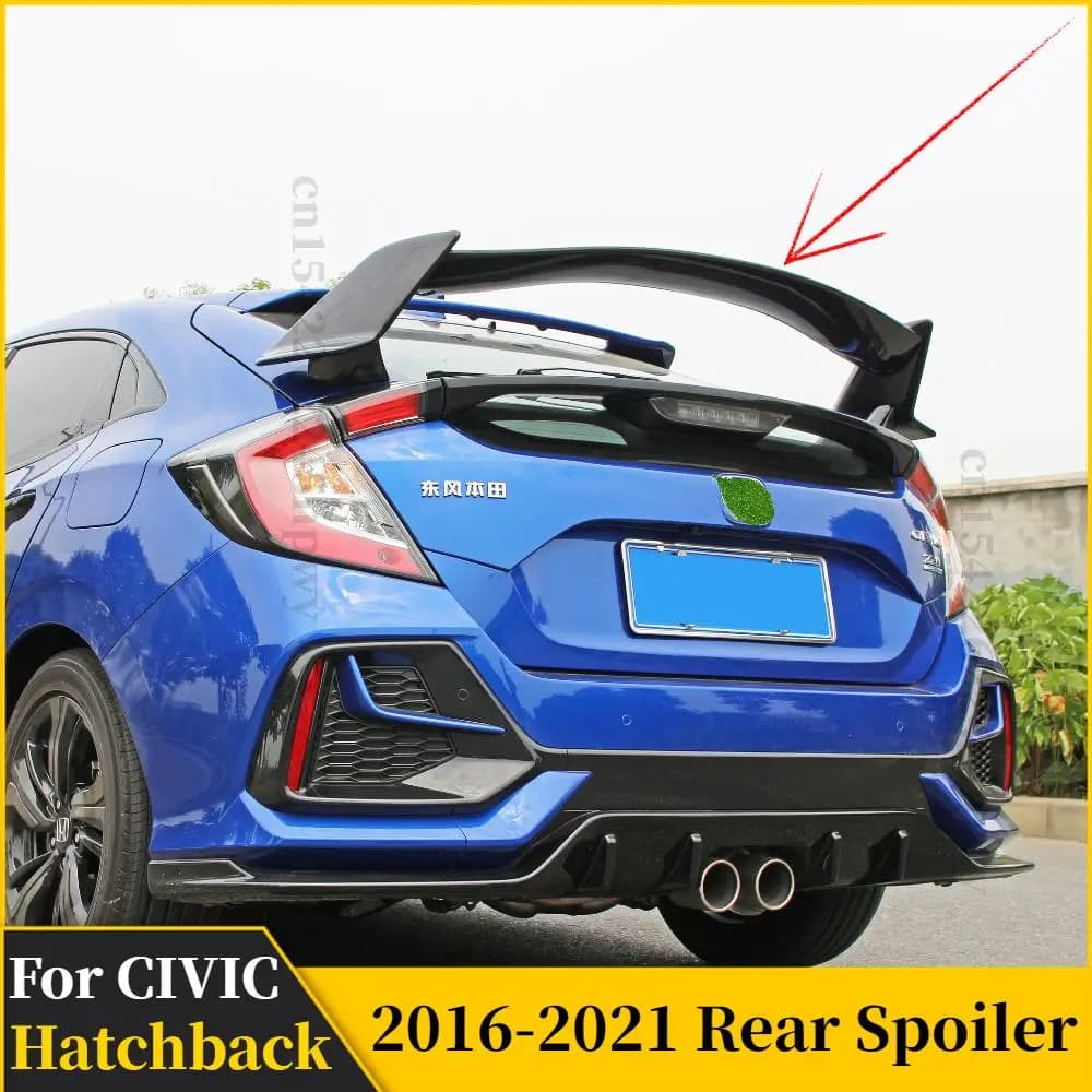 Type-R Style For Honda Civic 2016 2017 2018 2019 2020 10th Gen FK7 Hatchback Rear Spoiler Tuning Roof Wing Trunk Lip Decoration